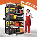 71.2''H Storage Shelves, 2000lbs Garage Shelving, Adjustable Heavy Duty - Image 3