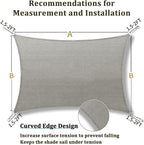 Shade&Beyond 5'x10' Sun Shade Sail Canopy Rectangle, UV Block Breathable Curved - Image 5