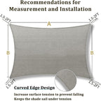 Shade&Beyond 12'x14' Sun Shade Sail Canopy Rectangle, UV Block Breathable - Image 5