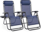 Chaise Lounge Chair Outdoor Set of 2, Oversized Zero Gravity Chair, Lawn Chairs by ALPEN