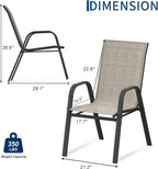 IDEALHOUSE Stackable Patio Chairs, Textilene Fabric Outdoor Dining Chairs - Image 2