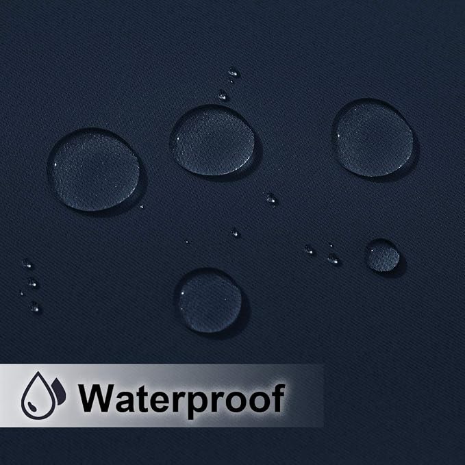 NICETOWN 2 Panels Navy Blue Outdoor Curtainss - Image 4