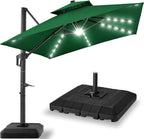 Best Choice Products 12x12ft LED Cantilever Patio Umbrella w/Base Included & by Unknown