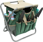 Folding Gardening Stool with Detachable Storage Tote Bag, Gardening Tools Set - Image 9