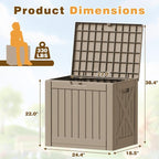Flamaker Resin Deck Box 40 Gallon Waterproof Outdoor Storage Box | Indoor - Image 4