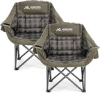 Oversized 2 Pack Camping Chairs, Camping Chairs Support 450LBS by Huskfirm
