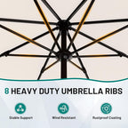 9 FT Patio Umbrella for Outdoor, Outdoor Table Umbrella - Image 2