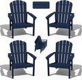 Stackable Adirondack Chairs Set of 4, Compact HDPE, All-Weather by nevilywood