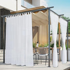 NICETOWN 2 Panels Outdoor Sheer Curtains by NICETOWN