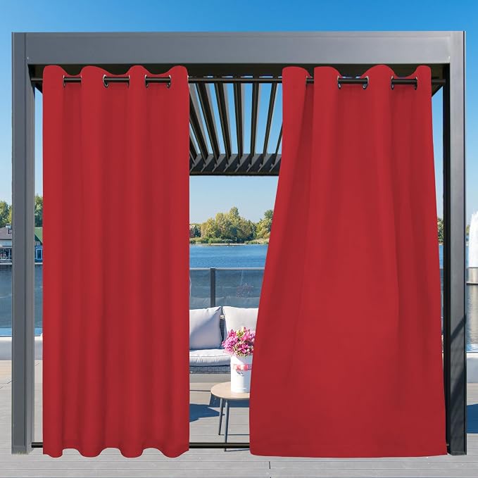 Easy-Going Outdoor Curtains for Patio 1 Panel, 54x108 inch, Weatherproof - Image 3