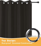 Outdoor Curtains for Patio Waterproof 2 Pcs 54x108 Inch Chocolate | Poolside - Image 4