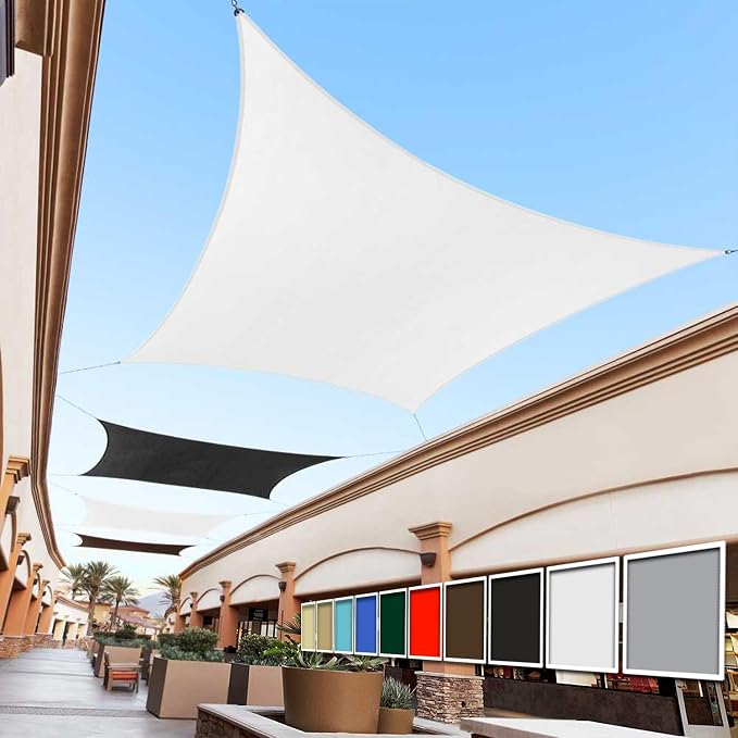 Royal Shade 18' x 24' White Rectangle Square Sun Shade Sail Order to Make by RoyalShade