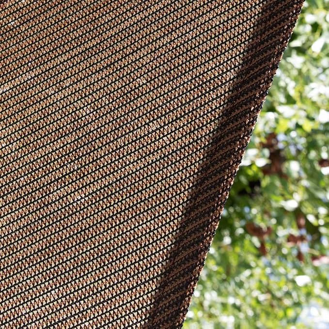 Amgo 8' x 10' Brown Rectangle Sun Shade Sail Canopy Awning UPF50+ AGTAPR0810 - Image 9