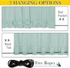 NICETOWN 2 Panels Thermal Outdoor Curtains Windproof W52xL72 Aqua Blue | - Image 2