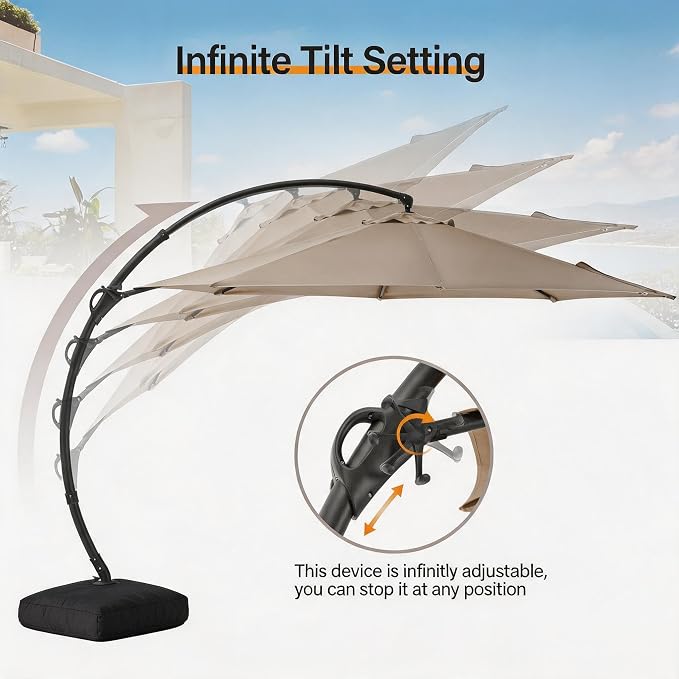 12ft Patio Cantilever Umbrella - Image 5