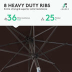 JEAREY 10 ft Outdoor Patio Umbrella w/Tilt and Crank - Image 5