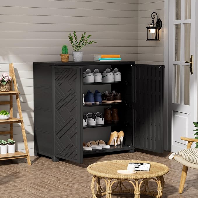 ZZM Indoor/Outdoor Storage Cabinet Waterproof, All Weather Outdoor Storage - Image 5