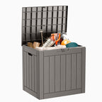 DRATO 35 Gallon Outdoor Storage Box Waterproof, Lockable Resin Deck Box by DRATOprovidesawarmandcozy