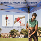 CROWN SHADES Gazebo 10x10 Pop Up Canopy - Image 4