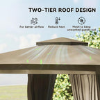 Outsunny 10' x 12' Outdoor Patio Gazebo - Image 3