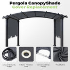 85x208 in Pergola Shade Cover for Steel Pergola L-PG080PST | Grey, Cover Only - Image 6