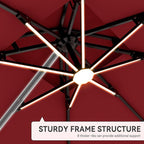 9' X 12' Cantilever Patio Outdoor Umbrella - Image 2