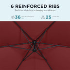 10FT Outdoor Offset Umbrella, Cantilever Patio Umbrella - Image 5