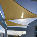 SUNNY GUARD Custom Size 12'x12'x17' Sand Sun Shade Sail Right Triangle UV Block by SUNNYGUARD