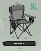 SONGMICS Camping Chair, Folding Oversized Chair, Comfortable and Heavy-Duty - Image 2