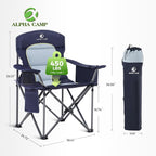 ALPHA CAMP Oversized Fully Padded Camping Chairs - Image 2
