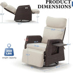 Outdoor Swivel Recliner Chair, Adjustable Patio Recliner, 2PK | Independent - Image 2