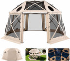 VEVOR Pop up Gazebo Screen Tent, 15 x 15 ft, 13-Sided Spherical Camping Canopy by VEVOR