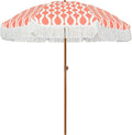 AMMSUN 7ft Patio Umbrella with Fringe Outdoor Tassel Umbrella UPF50+ Premium by AMMSUN
