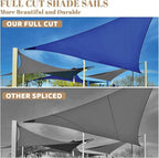 Sun Shade Sail 13'x23'x26.4' Sand Triangle Shade Cover Custom Size | 95% UV - Image 5