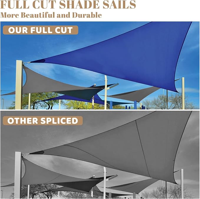 Sun Shade Sail 8'x19' Sand Rectangle Shade Cover Custom Size | 95% UV Block - Image 5