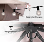 10'x12' Outdoor Gazebo, Metal Frame Heavy Duty Patio Canopy Tent Shelter - Image 3
