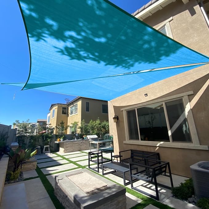 Sun Shade Sail 10'x15'x18' Turquoise Blue Triangle Custom Size | 95% UV Block by SUNLAX