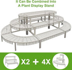 aboxoo 3-Tier Metal Plant Stand, Quarter Round Stair-Step Corner Shelf | Holds - Image 7