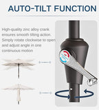 9FT Auto-Tilt Patio Umbrella|Outdoor Market Table Umbrella - Image 2