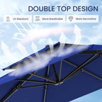 10x10 FT Outdoor Cantilever Patio Umbrella, Waterproof & UV-Protective Fabric - Image 6