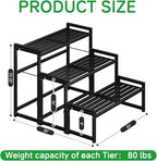 Ekisemio 3-Tier Metal Plant Stand, Heavy Duty Waterproof Indoor Outdoor - Image 6