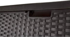 Suncast 99 Gallon Plastic Wicker Deck Box Container Storage - Image 8