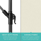 Best Choice Products 10ft Offset Hanging Market Patio Umbrella w/Easy Tilt - Image 6