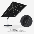 PURPLE LEAF Cantilever Patio Umbrella 10' x 10' - Image 7