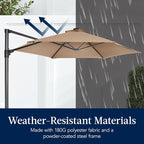 Best Choice Products 10ft Offset Cantilever Hanging Market Patio Umbrella - Image 5