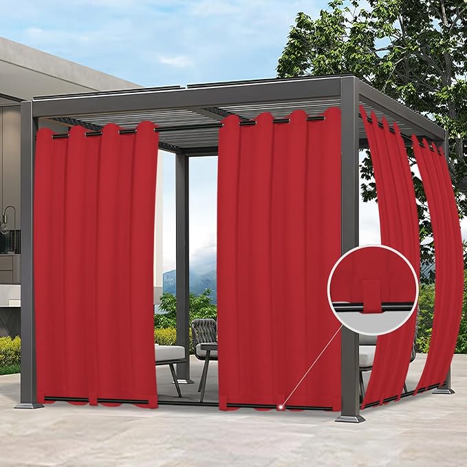 Easy-Going Outdoor Curtains for Patio 1 Panel, 54x120 inch, Weatherproof by Easy-Going