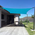 SUNNY GUARD Custom Size 12'x25' Rectangle Turquoise Blue UV Block Sunshade by SUNNYGUARD