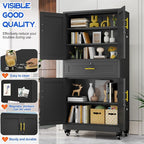 GAIOUS 74” Tall Metal Garage Storage Cabinet - Image 5