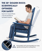 Oversized Outdoor Rocking Chair, HDPE Patio Rockers - Image 5