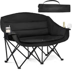 Double Camping Chair Loveseat -2 Person Oversized Padded Outdoor Camp Couch | by PUVASIA